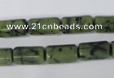 CDJ113 15.5 inches 8*16mm faceted column Canadian jade beads wholesale