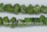 CDJ114 15.5 inches 8*10mm faceted nuggets Canadian jade beads wholesale
