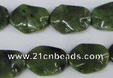 CDJ123 15.5 inches 15*20mm wavy oval Canadian jade beads wholesale
