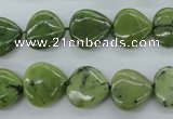 CDJ163 15.5 inches 13*13mm heart Canadian jade beads wholesale