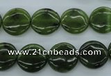 CDJ165 15.5 inches 14mm flat round Canadian jade beads wholesale