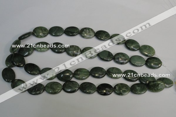 CDJ28 15.5 inches 15*20mm oval Canadian jade beads wholesale