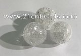 CDN1037 30mm round crackle quartz decorations wholesale