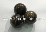 CDN1083 30mm round bronzite decorations wholesale