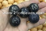 CDN11 25mm round pyrite gemstone decorations wholesale