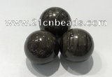 CDN1102 30mm round coffee wood jasper decorations wholesale