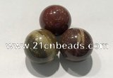 CDN1109 30mm round brecciated jasper decorations wholesale