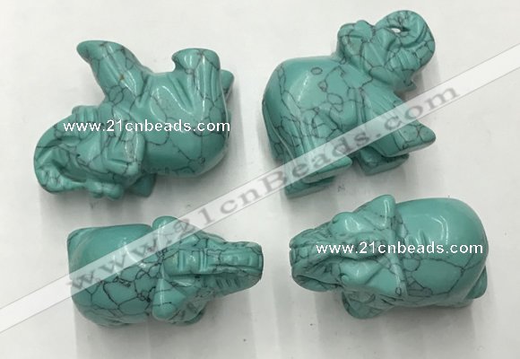 CDN383 20*40*30mm elephant imitation turquoise decorations wholesale