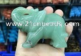 CDN539 35*80*55mm elephant green aventurine decorations wholesale