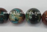 CDS192 15.5 inches 20mm round dyed serpentine jasper beads