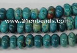CDS45 15.5 inches 6*10mm rondelle dyed serpentine jasper beads
