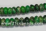CDT161 15.5 inches 6*10mm rondelle dyed aqua terra jasper beads