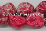 CDT27 15.5 inches 20*25mm nuggets dyed aqua terra jasper beads