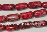 CDT598 15.5 inches 8*16mm column dyed aqua terra jasper beads