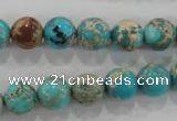 CDT803 15.5 inches 10mm round dyed aqua terra jasper beads wholesale