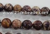 CDT844 15.5 inches 12mm round dyed aqua terra jasper beads wholesale