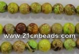 CDT863 15.5 inches 10mm round dyed aqua terra jasper beads wholesale