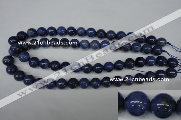 CDU104 15.5 inches 12mm round blue dumortierite beads wholesale