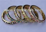 CEB10 5pcs 11.5mm width gold plated alloy with enamel bangles wholesale