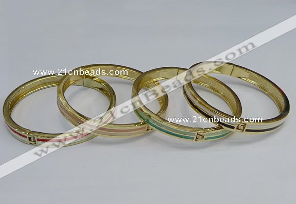 CEB112 7mm width gold plated alloy with enamel bangles wholesale