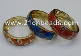 CEB145 19mm width gold plated alloy with enamel bangles wholesale