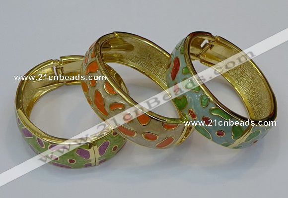 CEB147 19mm width gold plated alloy with enamel bangles wholesale