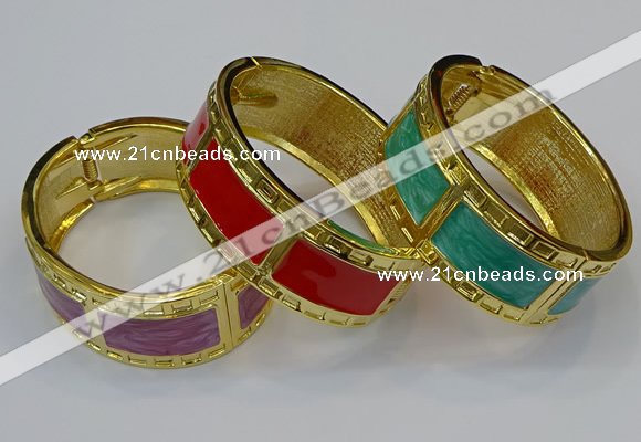 CEB157 24mm width gold plated alloy with enamel bangles wholesale