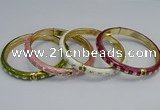 CEB89 8mm width gold plated alloy with enamel bangles wholesale