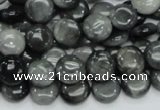 CEE11 15.5 inches 10mm flat round eagle eye jasper beads wholesale