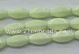 CEJ165 15.5 inches 8*16mm faceted rice Australia lemon jade beads