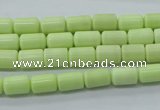 CEJ168 15.5 inches 6*9mm column Australia lemon jade beads