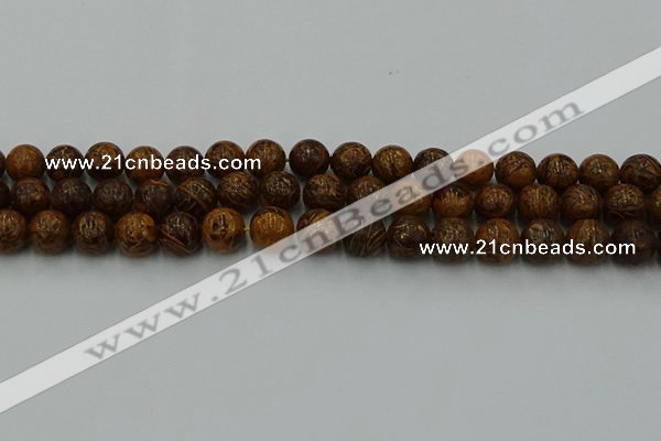 CEJ303 15.5 inches 10mm round elephant skin jasper beads wholesale