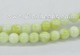 CEJ60 15.5 inches 6mm round lemon jade gemstone beads wholesale