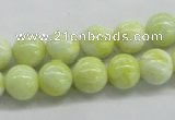 CEJ62 15.5 inches 10mm round lemon jade gemstone beads wholesale