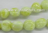 CEJ65 15.5 inches 10*14mm nugget lemon jade gemstone beads wholesale