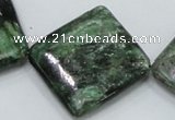 CEM23 15.5 inches 30*30mm diamond emerald gemstone beads wholesale