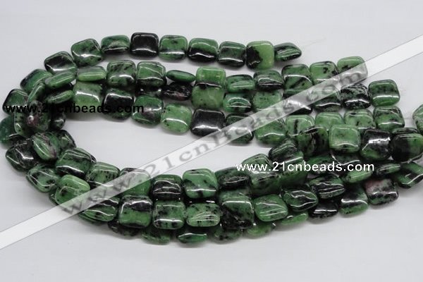 CEP15 15.5 inches 15*15mm square epidote gemstone beads wholesale