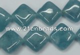 CEQ153 15.5 inches 14*14mm diamond blue sponge quartz beads