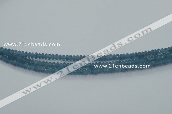 CEQ31 15.5 inches 2*4mm faceted rondelle blue sponge quartz beads