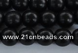 CEY04 15.5 inches 10mm round black ebony wood beads wholesale