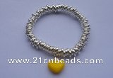 CFB107 Silver plated copper dangling charms fashion stretchy bracelet