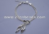CFB304 Five strands silver plated copper chilli shaped dangle fashion brace