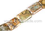 CFC16 15.5 inch 13*18mm rectangle fossil coral  beads Wholesale