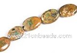 CFC17 10*14mm oval 15.5 inches fossil coral  beads Wholesale