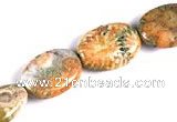 CFC18 13*18mm oval 15.5 inches fossil coral  beads Wholesale
