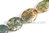 CFC19 15*20mm oval 15.5 inches fossil coral  beads Wholesale