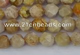 CFC236 15.5 inches 6mm faceted nuggets fossil coral beads