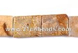 CFC27 15*20mm rectangle 15.5 inch fossil coral  beads Wholesale