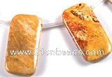 CFC29 15.5 inch 20*40mm rectangle fossil coral  beads Wholesale
