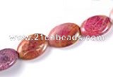 CFC30 10*15mm oval 15.5 inches fossil coral  beads Wholesale